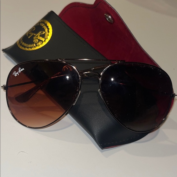 Ray-Ban Gradient Brown Aviator Sunglasses - Picture 7 of 10